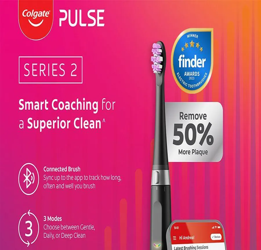 Colgate Pulse Connected Series 2 Deep Clean & Sensitive Electric ...